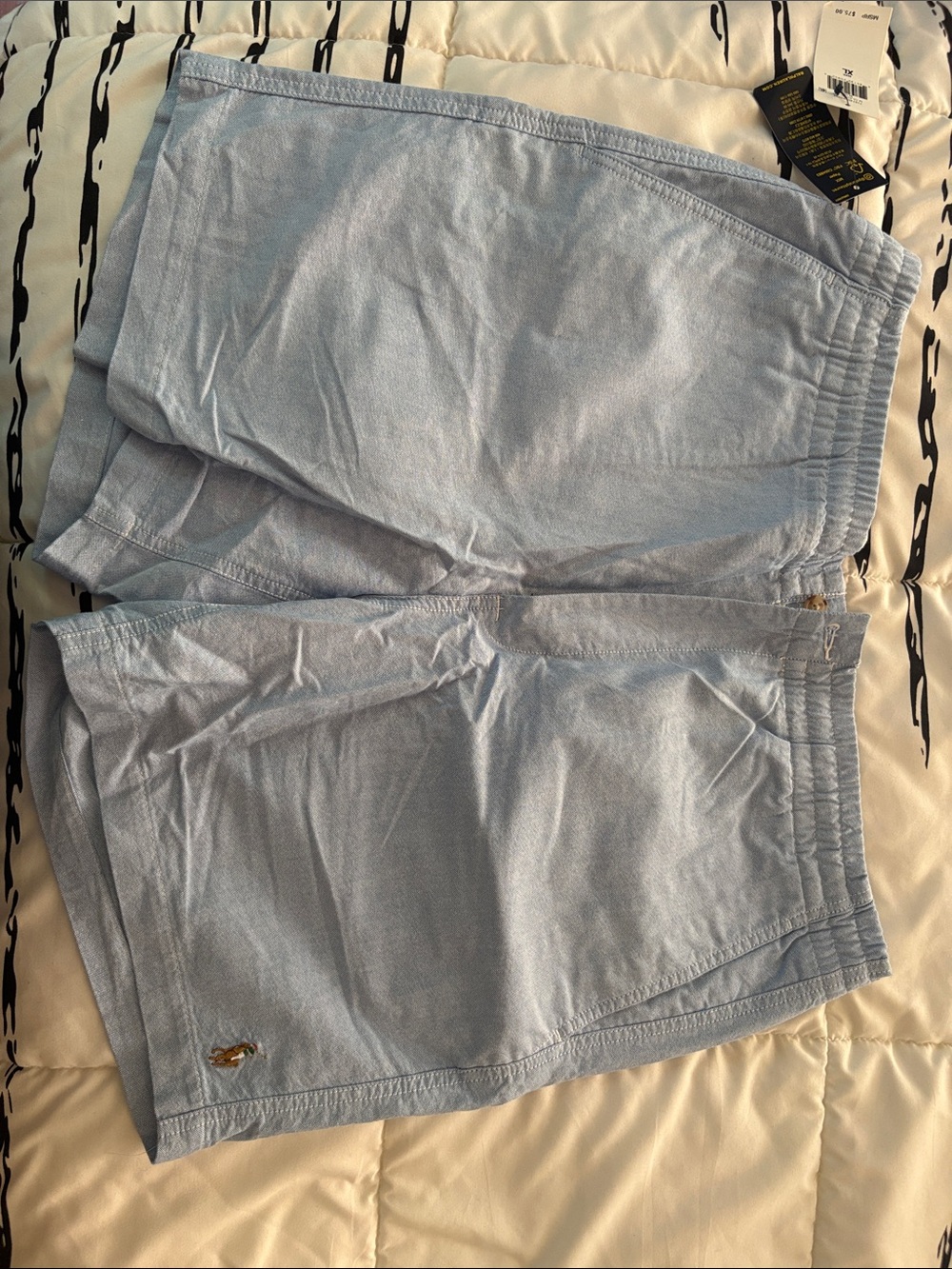 Polo by Ralph Lauren Light Blue Men's Flat Front Shorts